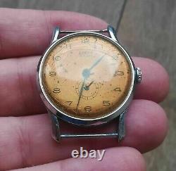 Sorna Swiss Made Rare Vintage Ww2 Military Men's Wrist Watch Runs Well (pa36)