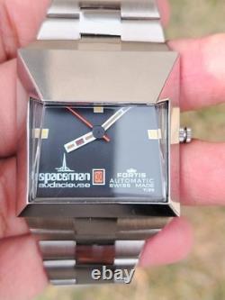 Spaceman Audacieuse TK25 Swiss Automatic Black Dial Men's Watch RARE Vintage