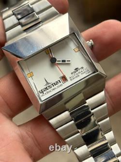 Spaceman Audacieuse TK25 Swiss Automatic White Dial Men's Watch RARE Vintage