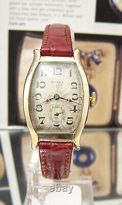 Super Rare Rolex Genex Antique Vintage Swiss 1928 Deco Fire Service Gift