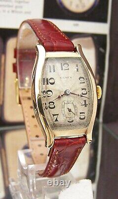 Super Rare Rolex Genex Antique Vintage Swiss 1928 Deco Fire Service Gift