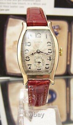 Super Rare Rolex Genex Antique Vintage Swiss 1928 Deco Fire Service Gift