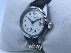 Svea Swiss Made Vintage Rare Ladies Watch Hand Winding Date Calendar 17 Rubis In