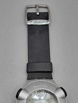 Swatch Beat Aluminum Digital Watch Rare Vintage Find 8 47mm Swiss Gray & Black