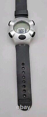 Swatch Beat Aluminum Digital Watch Rare Vintage Find 8 47mm Swiss Gray & Black