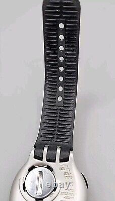 Swatch Beat Aluminum Digital Watch Rare Vintage Find 8 47mm Swiss Gray & Black