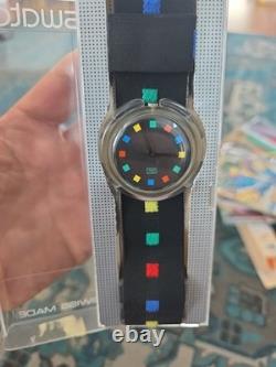 Swatch Pop SQUARE PARADE PWK171 (1993) Vintage Swiss Watch NIB Rare