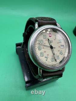 Swiss Army watch Delta Field Date Quartz Original band Rare Vintage New Battery