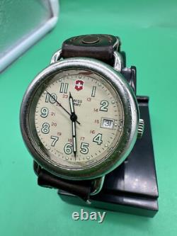 Swiss Army watch Delta Field Date Quartz Original band Rare Vintage New Battery