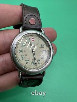 Swiss Army watch Delta Field Date Quartz Original band Rare Vintage New Battery