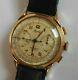 Swiss Chronograph Vintage Golden Hyaly Hand Winding Rare&Unique Men's Watch 37mm
