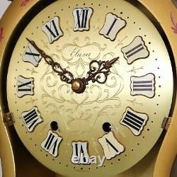 Swiss ELUXA Vintage Wall Mantel Clock + Console Neuchatel VERY RARE! XXL! Chime