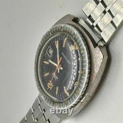 Swiss Jaz Vintage Watch Quartz Rare Battery Dial Retro Military Original Old JAZ