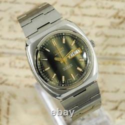 Swiss Nos Vintage Retro Automatic Day Date Rare Original Dial Ss Gents Watch