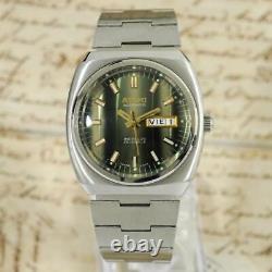 Swiss Nos Vintage Retro Automatic Day Date Rare Original Dial Ss Gents Watch