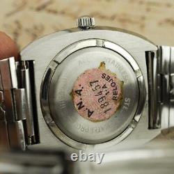 Swiss Nos Vintage Retro Automatic Day Date Rare Original Dial Ss Gents Watch