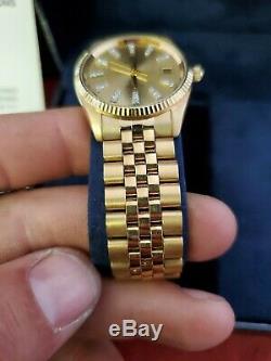 Swiss Watch CYMA Date vtg 90s 1/40 10k Gold Overlay New Rare jewels (jl)