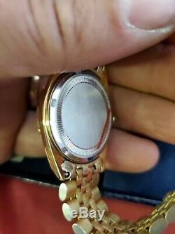 Swiss Watch CYMA Date vtg 90s 1/40 10k Gold Overlay New Rare jewels (jl)