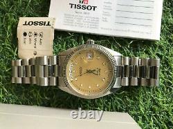 TISSOT SEASTAR DAY DATE Automatic Gold Dial Watch A583K, SWISS, VINTAGE, RARE