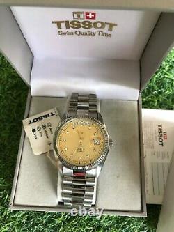 TISSOT SEASTAR DAY DATE Automatic Gold Dial Watch A583K, SWISS, VINTAGE, RARE