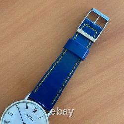 TUCAH Ultra-Thin Watch Chiffre Roman Vintage 70s Rare Manual Winding Swiss Men's