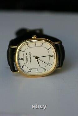 Tiffany and Co. Portfolio Gold Quartz Rare Vintage Swiss Made Watch NEW