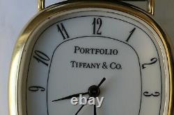Tiffany and Co. Portfolio Gold Quartz Rare Vintage Swiss Made Watch NEW