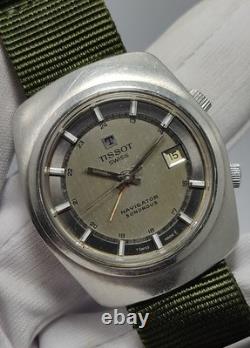Tissot Navigator Sonorous 40530-1X Alarm Hand-Winding Rare Vintage Watch Swiss