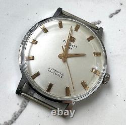 Tissot Swiss Automatic Watch Men's Vintage Beige Dial Rare 25 Jewels 34mm