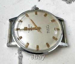 Tissot Swiss Automatic Watch Men's Vintage Beige Dial Rare 25 Jewels 34mm