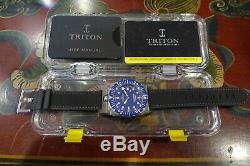 Triton Subphotique Vintage Swiss Made Diver 500m New Rare Blue Dial 40mm Zrc