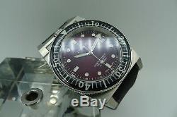 Triton Subphotique Vintage Swiss Made Diver 500m New Rare Bordeaux Dial 40mm Zrc