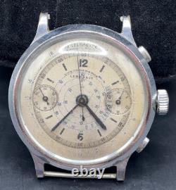 ULTRA RARE Dial LEBOIS & CO CHRONOGRAPH Wrist Watch Swiss Vintage Mens B600