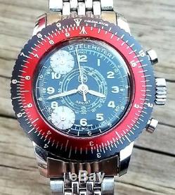 ULTRA RARE, UNIQUE Vintage Men's SWISS CHRONOGRAPH Watch OLLECH & WAJS (O W)