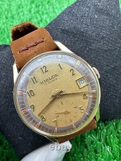 ULTRA-RARE VINTAGE HISLON WATCH RARE SUB-SECOND 60s MANUAL SWISS MINT