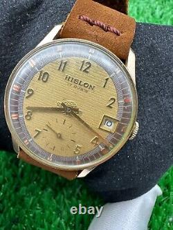 ULTRA-RARE VINTAGE HISLON WATCH RARE SUB-SECOND 60s MANUAL SWISS MINT