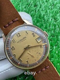 ULTRA-RARE VINTAGE HISLON WATCH RARE SUB-SECOND 60s MANUAL SWISS MINT