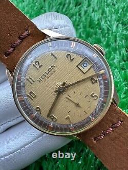 ULTRA-RARE VINTAGE HISLON WATCH RARE SUB-SECOND 60s MANUAL SWISS MINT