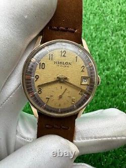 ULTRA-RARE VINTAGE HISLON WATCH RARE SUB-SECOND 60s MANUAL SWISS MINT