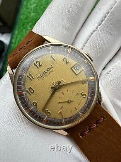 ULTRA-RARE VINTAGE HISLON WATCH RARE SUB-SECOND 60s MANUAL SWISS MINT