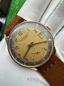 ULTRA-RARE VINTAGE HISLON WATCH RARE SUB-SECOND 60s MANUAL SWISS MINT