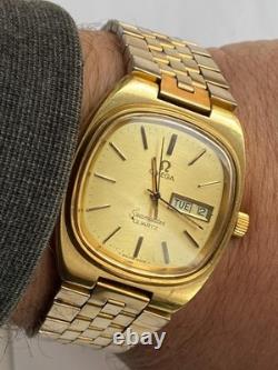ULTRA RARE Vintage Men WRIST Watch QUARTZ OMEGA SEAMASTER SWISS CAL. 1345 CHEK