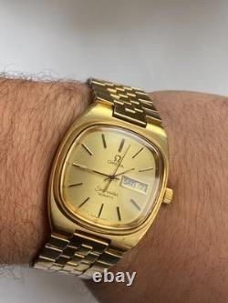 ULTRA RARE Vintage Men WRIST Watch QUARTZ OMEGA SEAMASTER SWISS CAL. 1345 CHEK