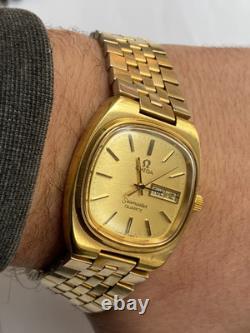 ULTRA RARE Vintage Men WRIST Watch QUARTZ OMEGA SEAMASTER SWISS CAL. 1345 CHEK