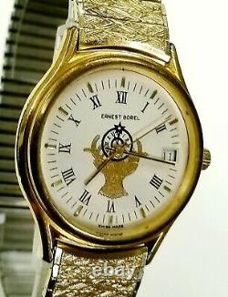 Ultra RARE, UNIQUE Men's Vintage SWISS Quartz Watch ERNEST BOREL 4428