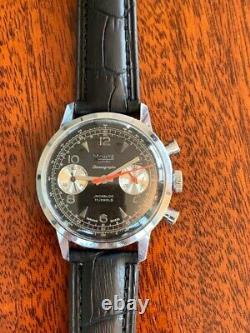 Ultra Rare Retro Vintage Monte Ancre 1960/70s reverse Swiss Valjoux 7733 Watch