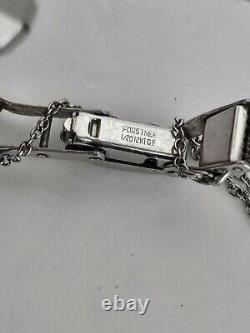 Ultra Rare Vintage 40's Wittnauer Automatic Swiss Ladies Safety Chain Runs Well