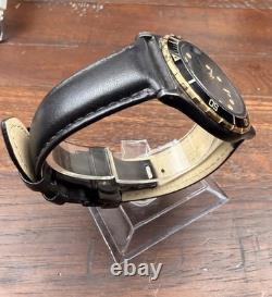 Ultra Rare Vintage Certina Ds Diver Black Gold 375ft Swiss Quartz 38mm