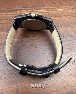 Ultra Rare Vintage Certina Ds Diver Black Gold 375ft Swiss Quartz 38mm