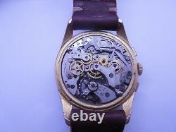Ultra Rare Vintage LESCO 3 Button Chronograph 1940 Swiss Watch